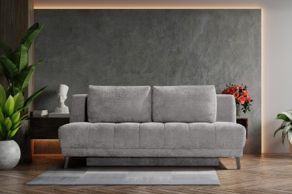 Linda-Sleep von Restyl - Schlafsofa silber mit Boxspringpolsterung