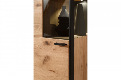 Andra-living von SCHÖNER WOHNEN - Vitrine Eiche rustico/ anthrazit