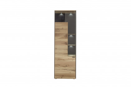 Andra-living von SCHÖNER WOHNEN - Vitrine Eiche rustico/ anthrazit