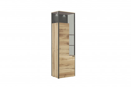 Andra-living von SCHÖNER WOHNEN - Vitrine Eiche rustico/ anthrazit