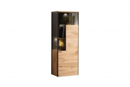 Andra-living von SCHÖNER WOHNEN - Vitrine Eiche rustico/ anthrazit