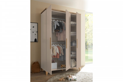 Hilda von BEGABINO - Kleiderschrank 3-türig kaschmir - Mauvella Oak