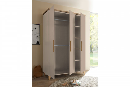 Hilda von BEGABINO - Kleiderschrank 3-türig kaschmir - Mauvella Oak