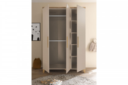 Hilda von BEGABINO - Kleiderschrank 3-türig kaschmir - Mauvella Oak