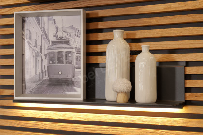 Yonna von SCHÖNER WOHNEN - Wandpaneel Kerneiche natur inklusive Beleuchtung