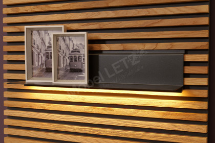 Yonna von SCHÖNER WOHNEN - Wandpaneel Kerneiche natur inklusive Beleuchtung