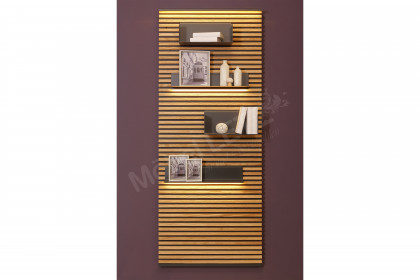 Yonna von SCHÖNER WOHNEN - Wandpaneel Kerneiche natur inklusive Beleuchtung