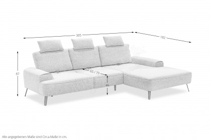 Astoria von Exxpo - Polstersofa rechts dark-grey