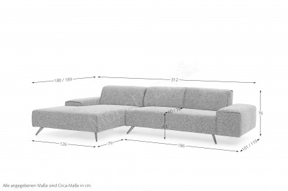 MR 2985 von Musterring - Ecksofa Variante links blush