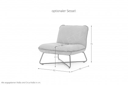 MR 2985 von Musterring - Ecksofa Variante links blush