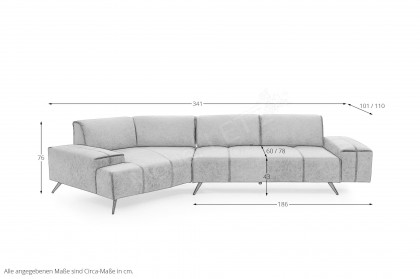 MR 2985 von Musterring - Ledersofa Ausführung links mocca
