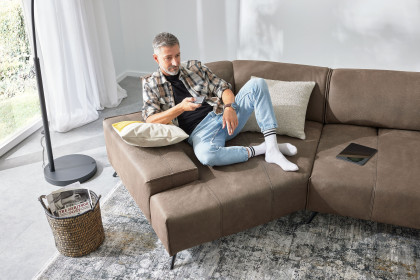 MR 2985 von Musterring - Ledersofa Ausführung links mocca