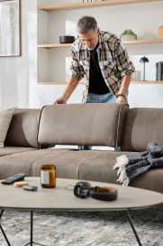 MR 2985 von Musterring - Ledersofa Ausführung links mocca