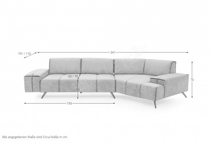 MR 2985 von Musterring - Ledersofa Ausführung rechts mocca