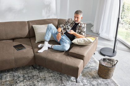 MR 2985 von Musterring - Ledersofa Ausführung rechts mocca