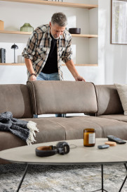 MR 2985 von Musterring - Ledersofa Ausführung rechts mocca