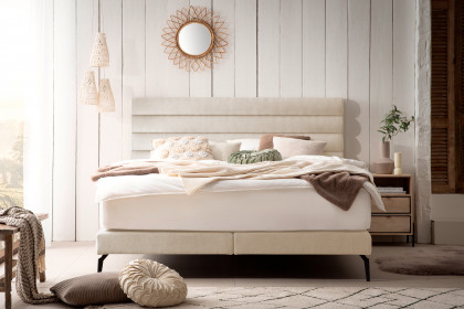 Stripes-Dream von DONE.® - Boxspringbett beige