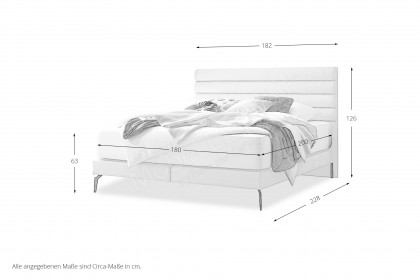 Stripes-Dream von DONE.® - Boxspringbett beige