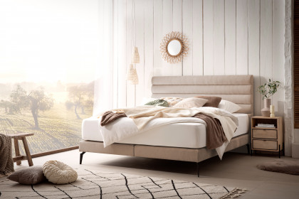 Stripes-Dream von DONE.® - Boxspringbett taupe