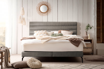 Stripes-Dream von DONE.® - Boxspringbett stone