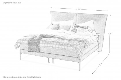 Vita von SCHÖNER WOHNEN - Boxspringbett 180 grau