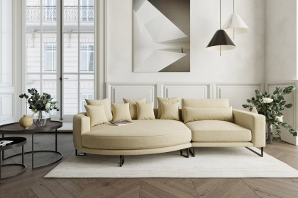 Natalia von Primavera Furniture - Polstergarnitur links rotbraunbeige