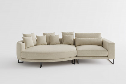 Natalia von Primavera Furniture - Polstergarnitur links rotbraunbeige