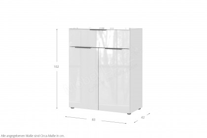 GW-Oakland von Germania - Kommode Graphit Hochglanz