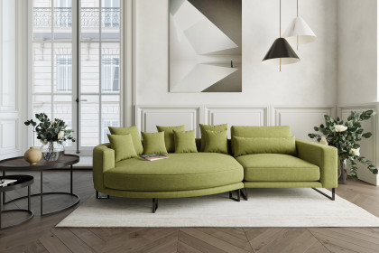 Natalia von Primavera Furniture - Polstersofa links dunkelgrün