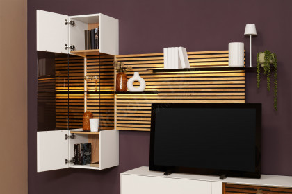 Yonna von SCHÖNER WOHNEN - Wohnwand Kerneiche natur inklusive Beleuchtung