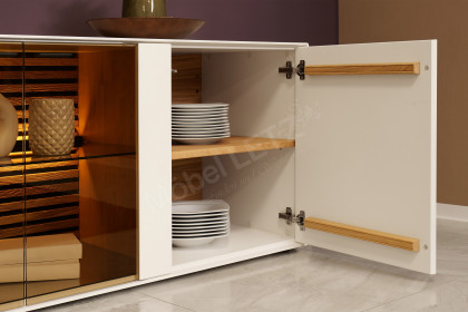 Yonna von SCHÖNER WOHNEN - Wohnwand Kerneiche natur inklusive Beleuchtung