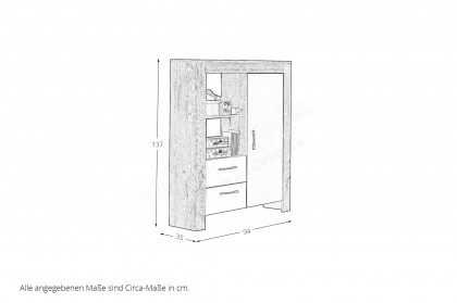 Bill von Mäusbacher - Beistellschrank ca. 94 cm breit Viking Oak - taupe