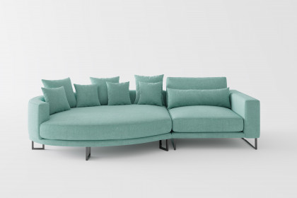 Natalia von Primavera Furniture - Polstersofa Ausführung links türkis