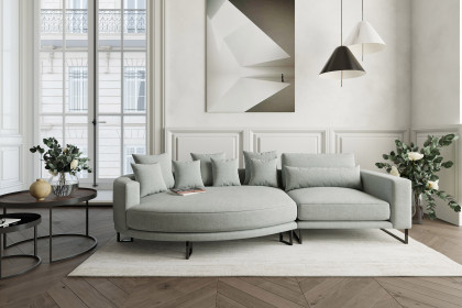 Natalia von Primavera Furniture - Polstersofa links dunkelgrau