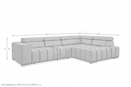 Reading von Exxpo - Ecksofa Variante rechts anthracite