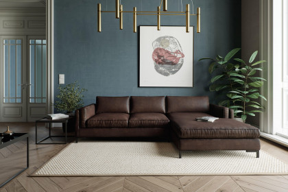 Packo von Primavera Furniture - Eckgarnitur rechts schwarzbraun