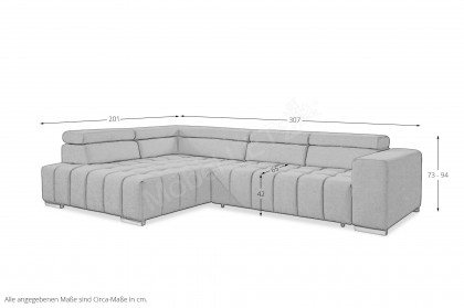 Reading von Exxpo - Polstersofa Variante links old-rose