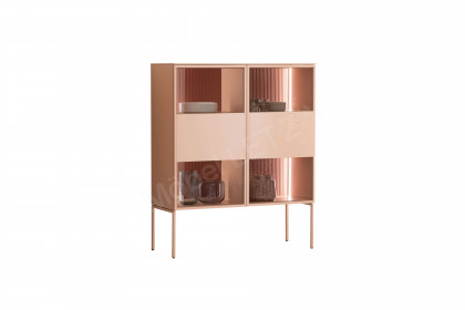 Amaya von SCHÖNER WOHNEN - Highboard in Glattlack puder und samtbeere