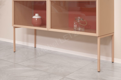 Amaya von SCHÖNER WOHNEN - Highboard in Glattlack puder und samtbeere