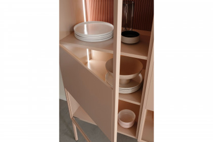 Amaya von SCHÖNER WOHNEN - Highboard in Glattlack puder und samtbeere