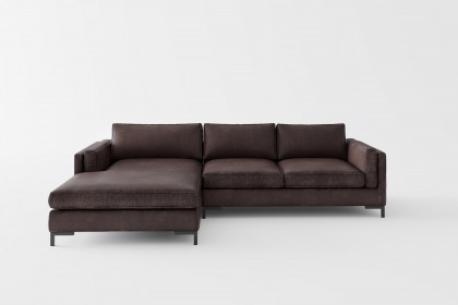 Packo von Primavera Furniture - Eckgarnitur links schwarzbraun