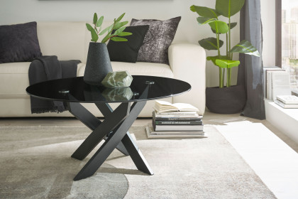 Kopenhagen von A Better Place - Couchtisch mit grauer Glastischplatte
