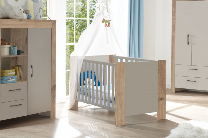 Bill von Mäusbacher - Babybett mit breiten Sprossen Viking Oak - taupe