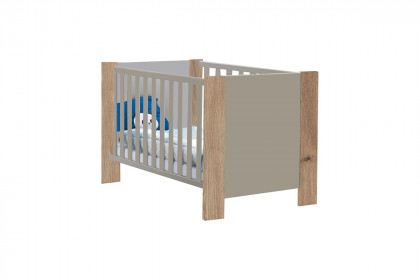 Bill von Mäusbacher - Babybett mit breiten Sprossen Viking Oak - taupe