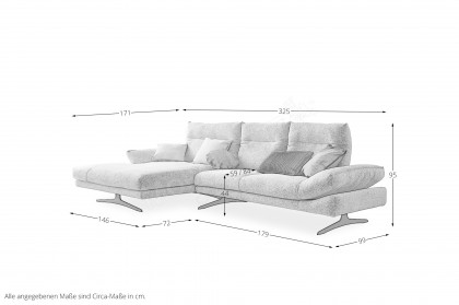 MR 2795 von Musterring - Ecksofa Ausführung links ivory