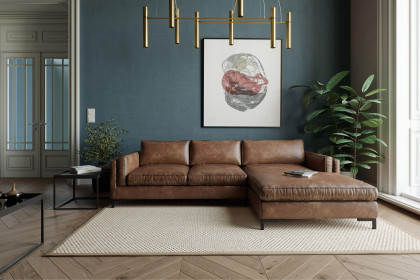 Packo von Primavera Furniture - Polstersofa rechts rotbraun