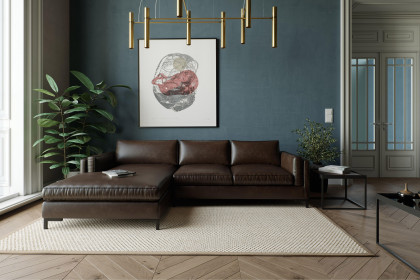 Packo von Primavera Furniture - Garnitur Ausführung links dunkelbraun
