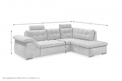Oman 2 von ED-Lifestyle - Ecksofa Variante rechts grey