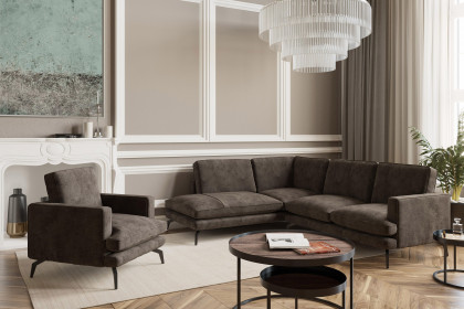 Bali von Primavera Furniture - Polstergarnitur links dunkelbraun