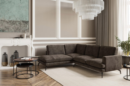 Bali von Primavera Furniture - Polstergarnitur links dunkelbraun